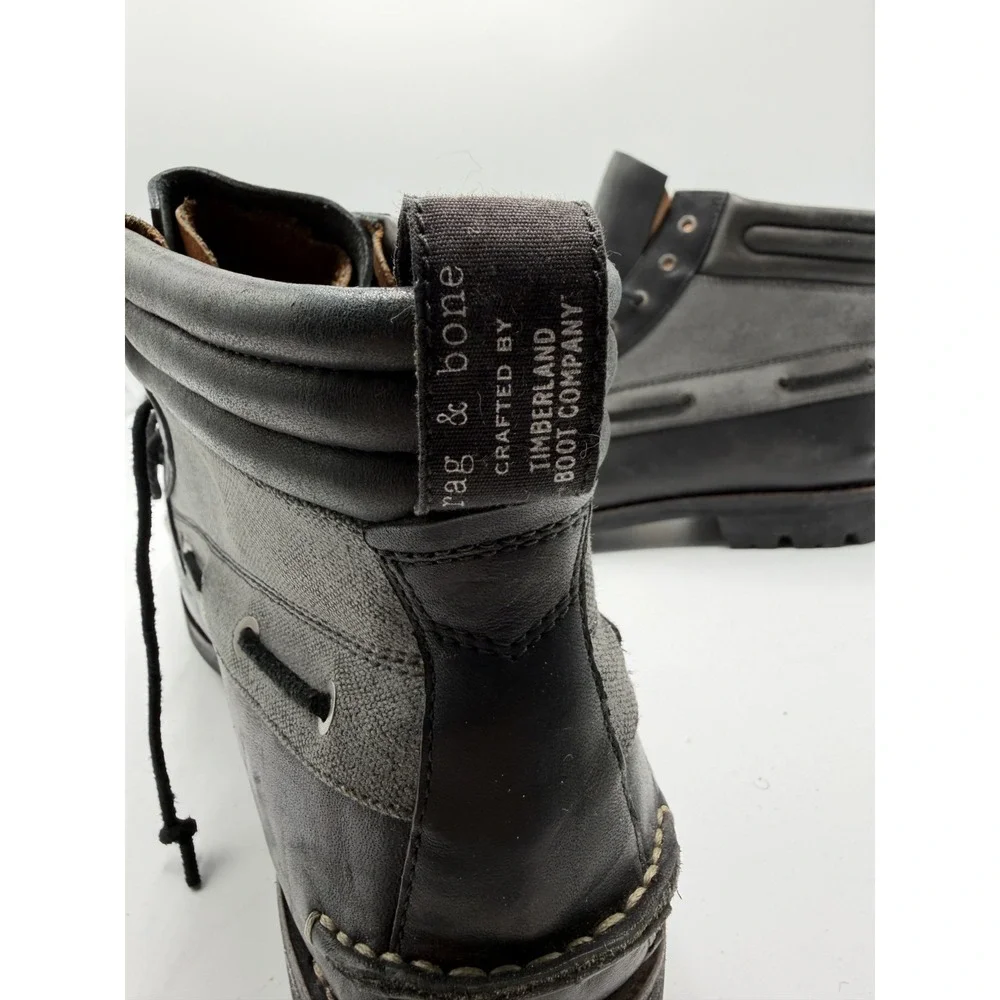 Timberland x Rag & Bone Black Leather Boots Mens Size 11M Pre-Owned No Box